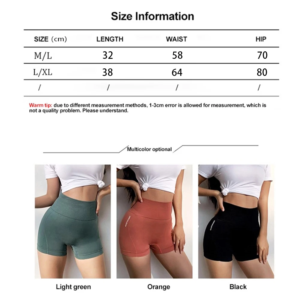 

Slim Fit High Waist Yoga Sport Shorts Hip Lift Women Plain Soft Breathable Fitness Running Tummy Control Workout Gym Leggings