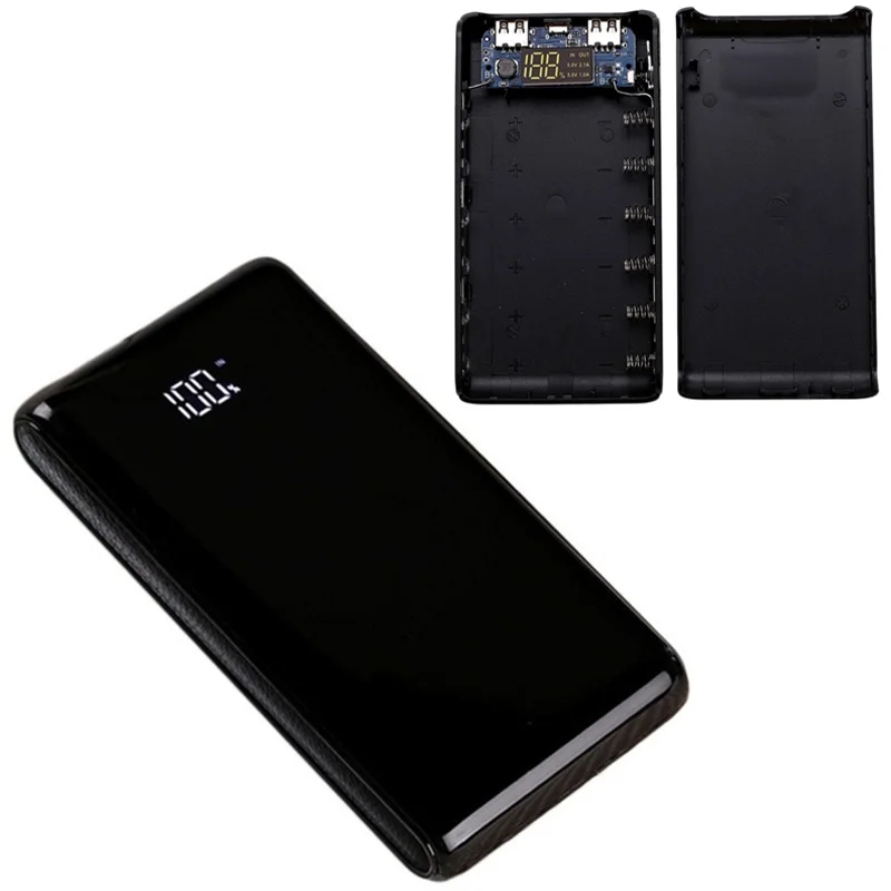 LEORY светодиодный блок питания 5 В DIY двойной USB 6x18650 чехол для аккумулятора