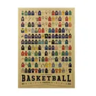 Баскетбольная суперзвезда Классическая Джерси Daquan ретро крафт-бумага плакат для кафе тема бара украшение картина наклейки на стену