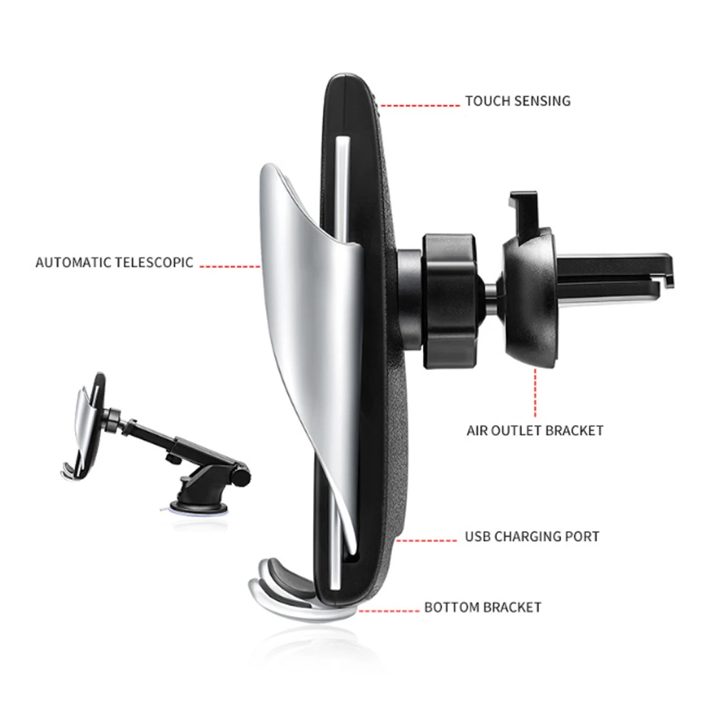 Автомобильный держатель CASEIER 10 Вт с инфракрасным датчиком беспроводной зарядкой