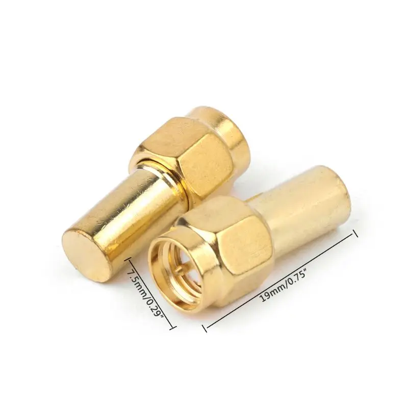 5 шт. DC-3GHZ радиочастотный коаксиальный адаптер SMA-штекер концевой фиксатор