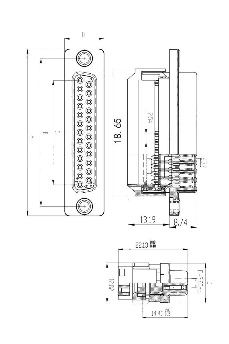 2 шт. D-SUB DIDC 9 15 25 37Pin DB9 DB15 DB25 Мужской Женский головная линия прессования типа разъем D SUB DIDC-9P 15P 25P разъем