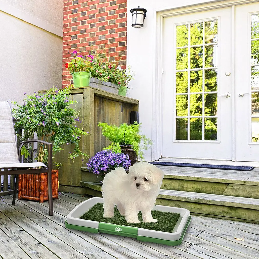 3-х слойный Коврик для тренировок в горшке больших собак искусственная трава