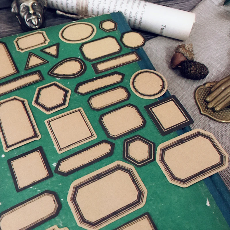 Винтажная наклейка для этикеток из крафт-бумаги сделай сам скрапбукинг альбом