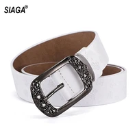 fashion design butterfly pattern white color genuine leather female belt womens pin buckle 3 3cm belts extend 135cm sizensa1078