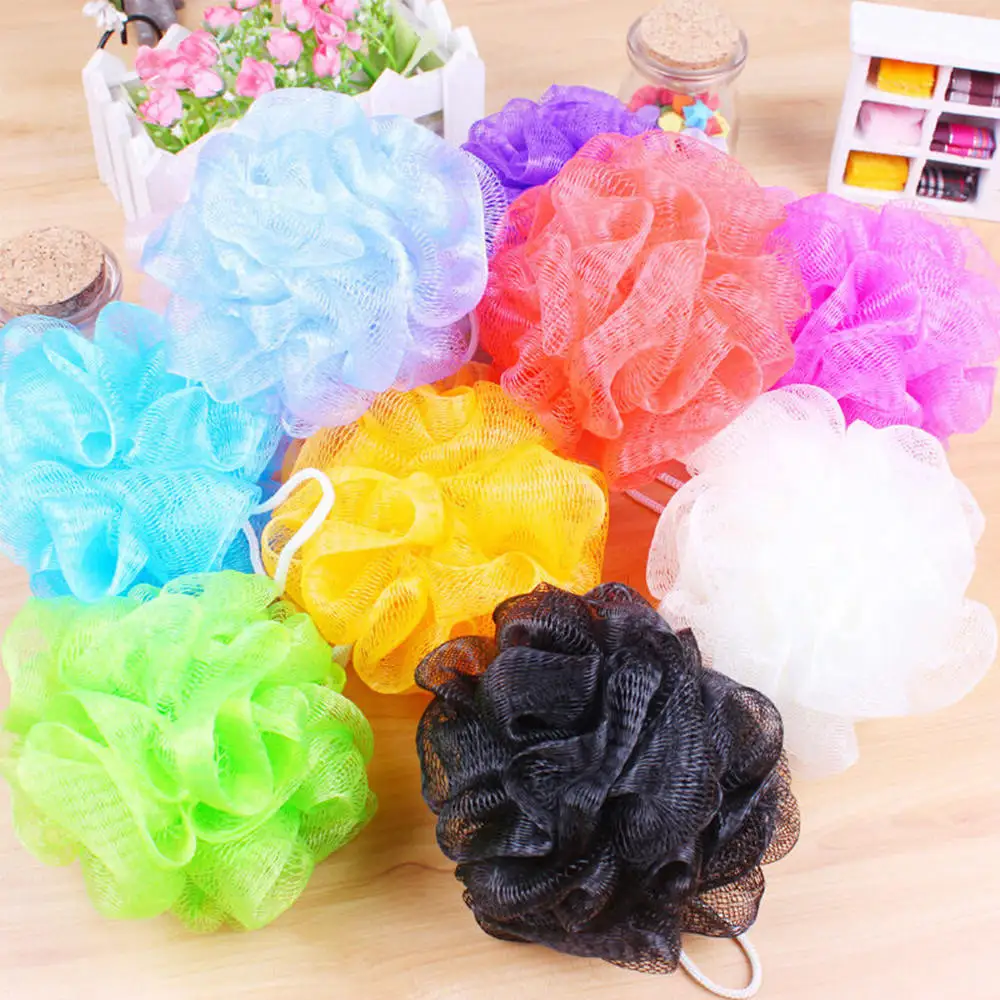 

20pcs Bath Shower Sponge Mesh Scrunchie Body Wash Scourer Puff Shower Net Ball Body Cleaning Tool Bathroom Supplies