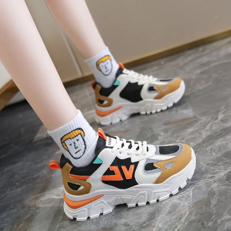 

Женская Повседневная Вулканизированная обувь, женская обувь на весну и осень, кожаная обувь FORREST, спортивная обувь, Студенческая обувь для б...