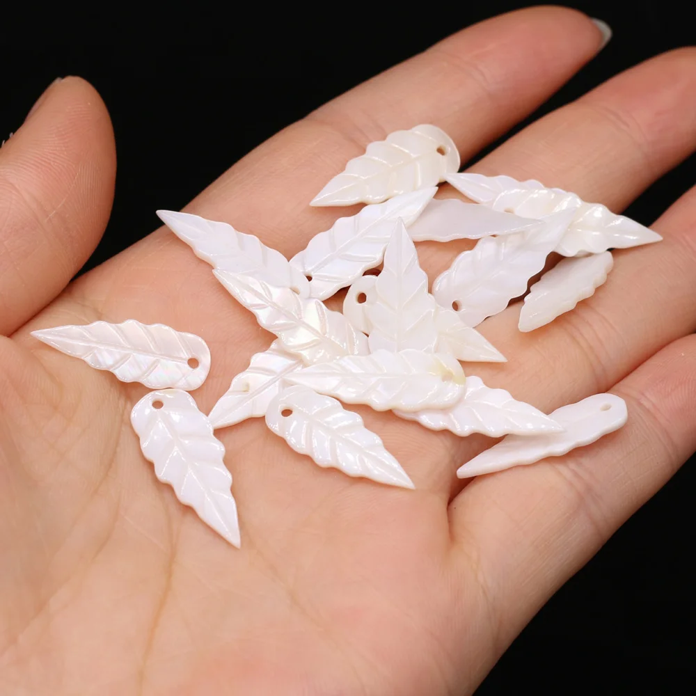 

10Pcs Natural Freshwater White Shell Loose Beads For Jewelry Making DIY Necklace Earrings Accessory Charm Gift 9x22mm