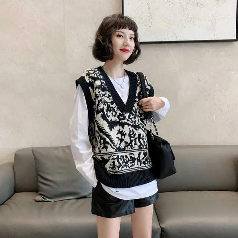 Женский жилет с V-образным вырезом в Корейском стиле |