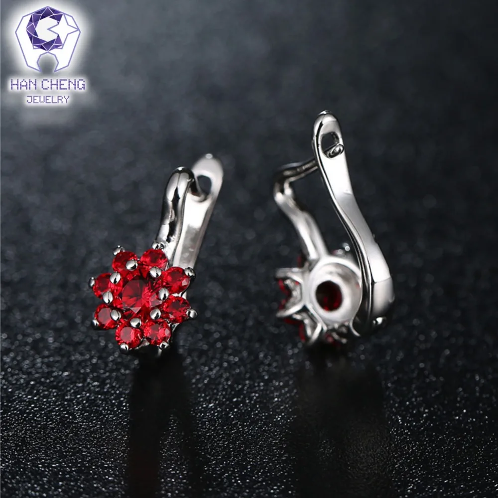 HanCheng новые модные роскошные U образные серьги гвоздики с цирконом класса ААА и