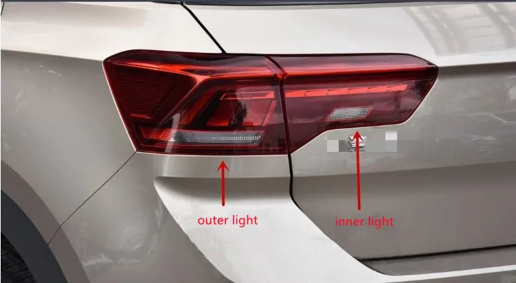 

Задний светодиодный фонарь Qirun, задний фонарь для Volkswagen vw T-ROC, тормозной фонарь заднего хода, автомобильные аксессуары