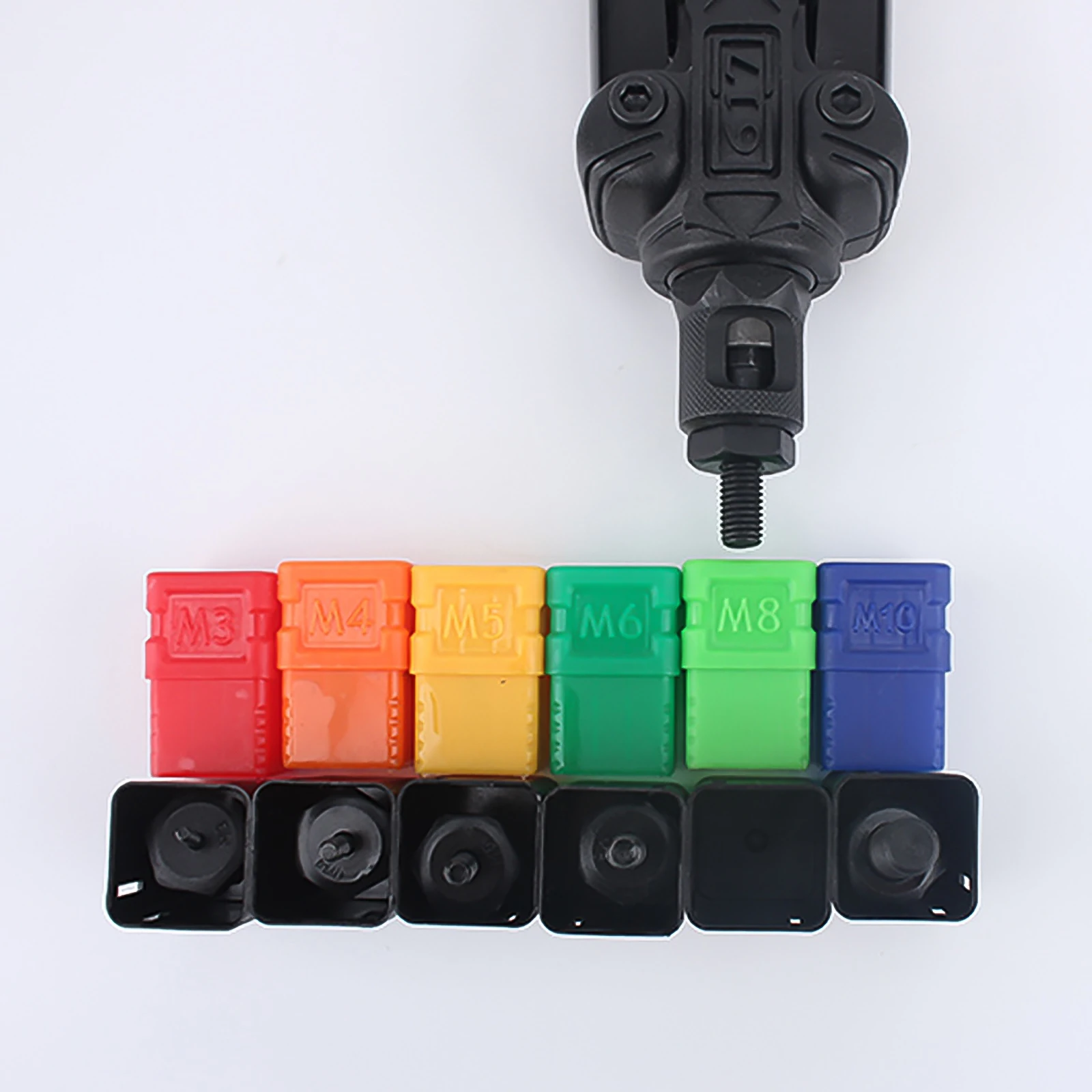 

BT-617 Hand Threaded Rivet Nut Gun Wrench M3 M4 M5 M6 M8 M10 Nuts Insert Manual Riveter Rivnut Tools 11inch Riveting Gun Set