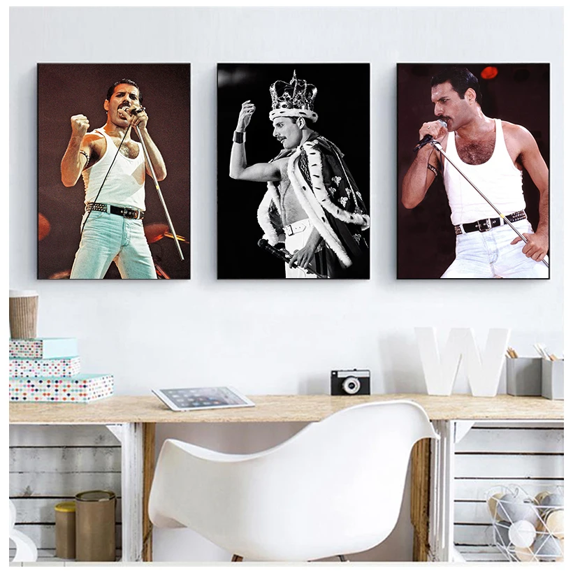 WTQ Картина на холсте Freddie Mercury богемный рок музыка звезда плакаты печать Настенный