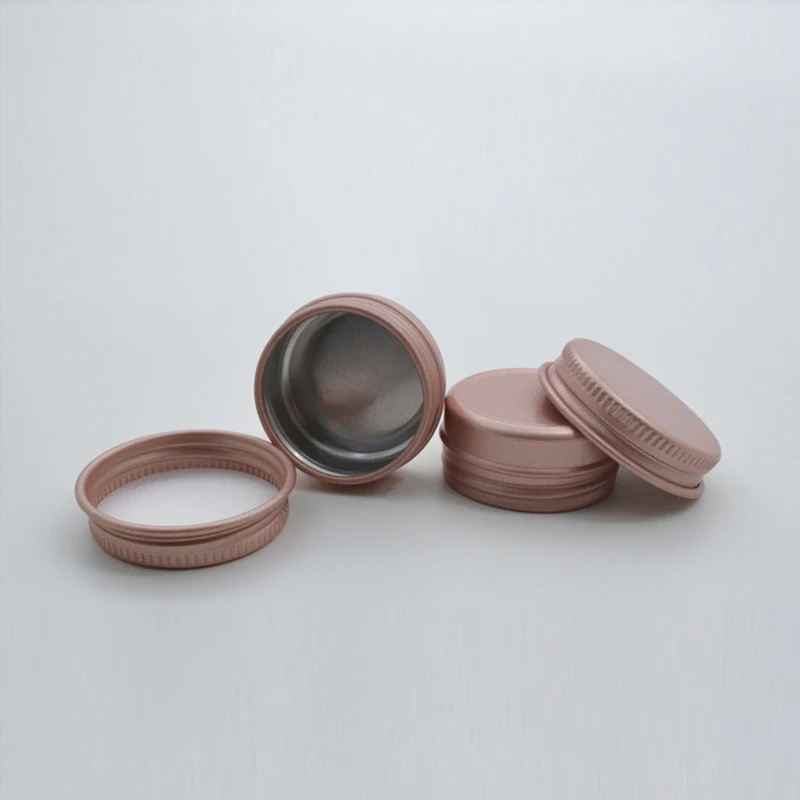 10 шт. мл пустой розовый алюминий банка для крема косметические Бальзамы губ