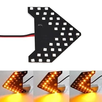 1pc universal fit ultra slim sequential flashing 33 smd auto led side mirror led turn signal arrows amber yellow steering light