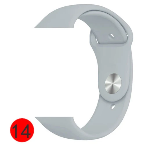 Ремешок для часов Silikon Für apple watch band 40 мм 44 мм 42 мм 38 мм apple watch 4 apple watch 5 correa iwatch повязки Uhr zubehёr - Цвет ремешка: race gray 14