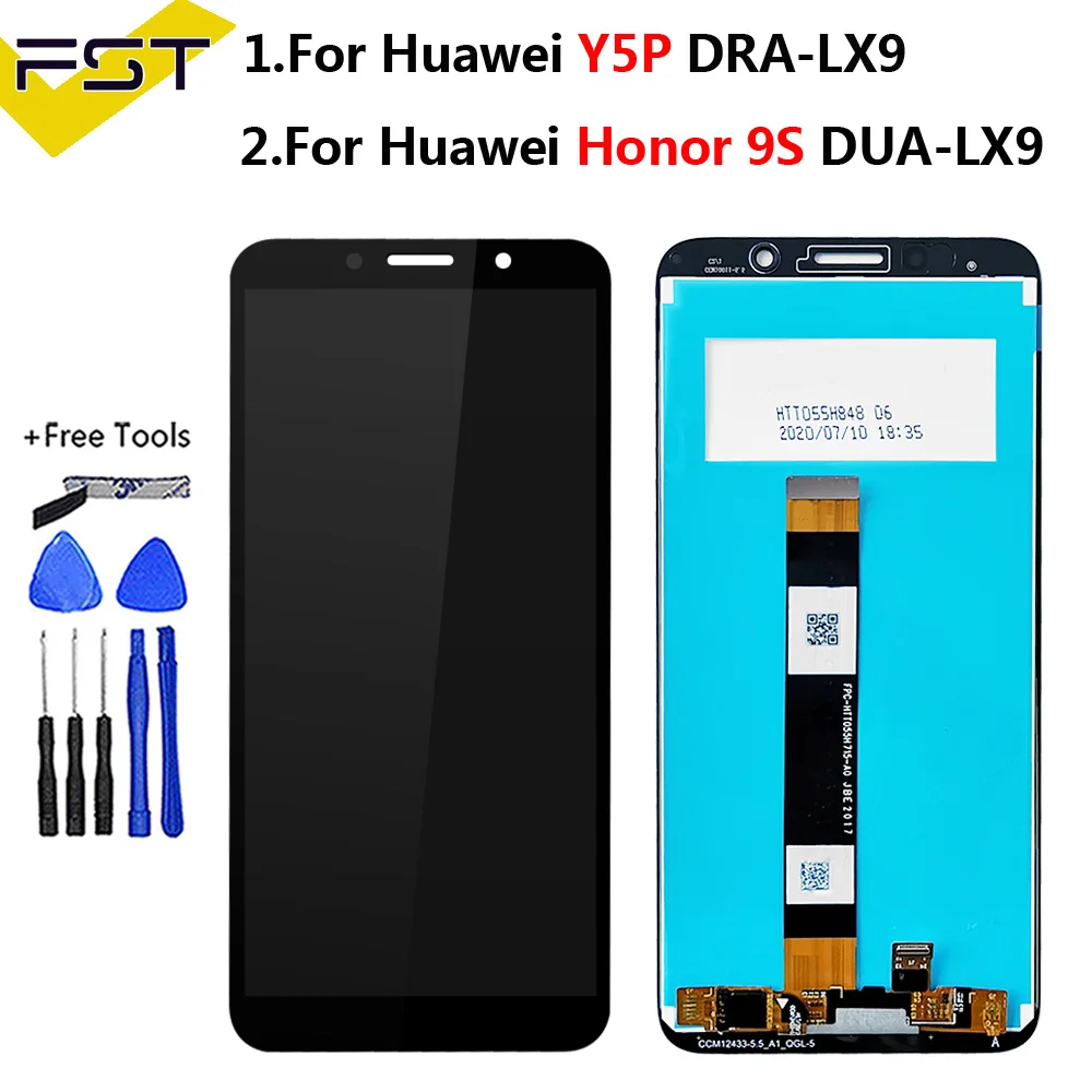 

Дисплей 5,45 дюйма для Huawei Honor 9S DUA-LX9, ЖК-дисплей с сенсорным экраном, дигитайзер в сборе для Huawei Y5P 2020, ЖК-дисплей DRA-LX9
