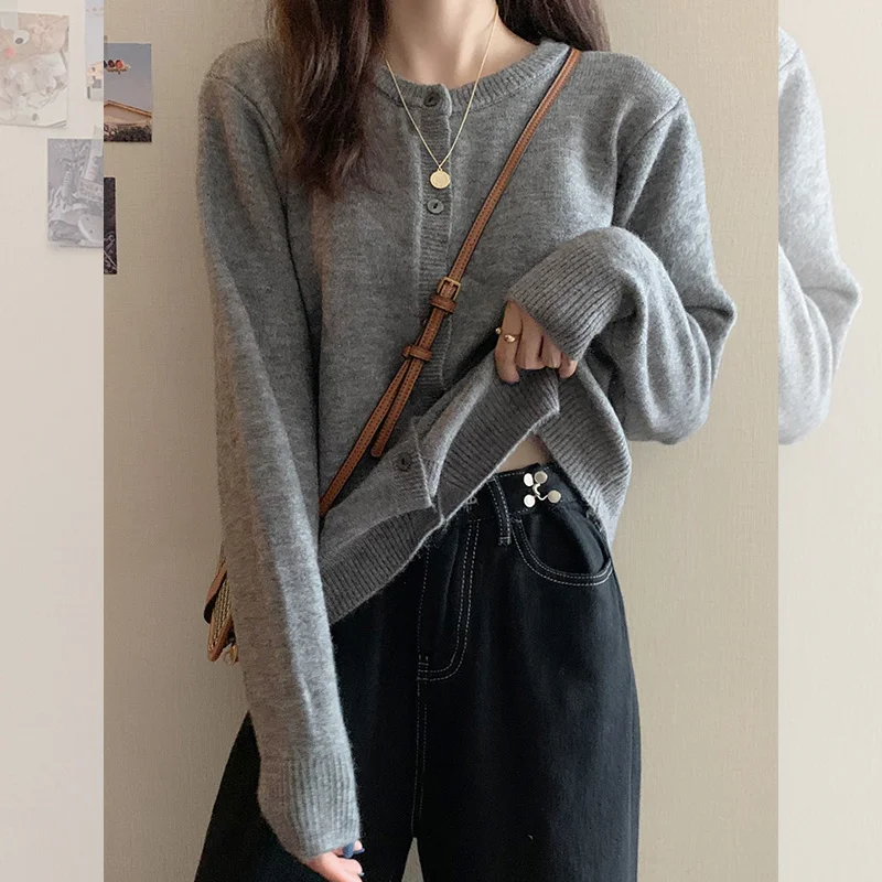 Осень 2021 зимний свитер женские топы вязаный пуловер женская мягкая теплая