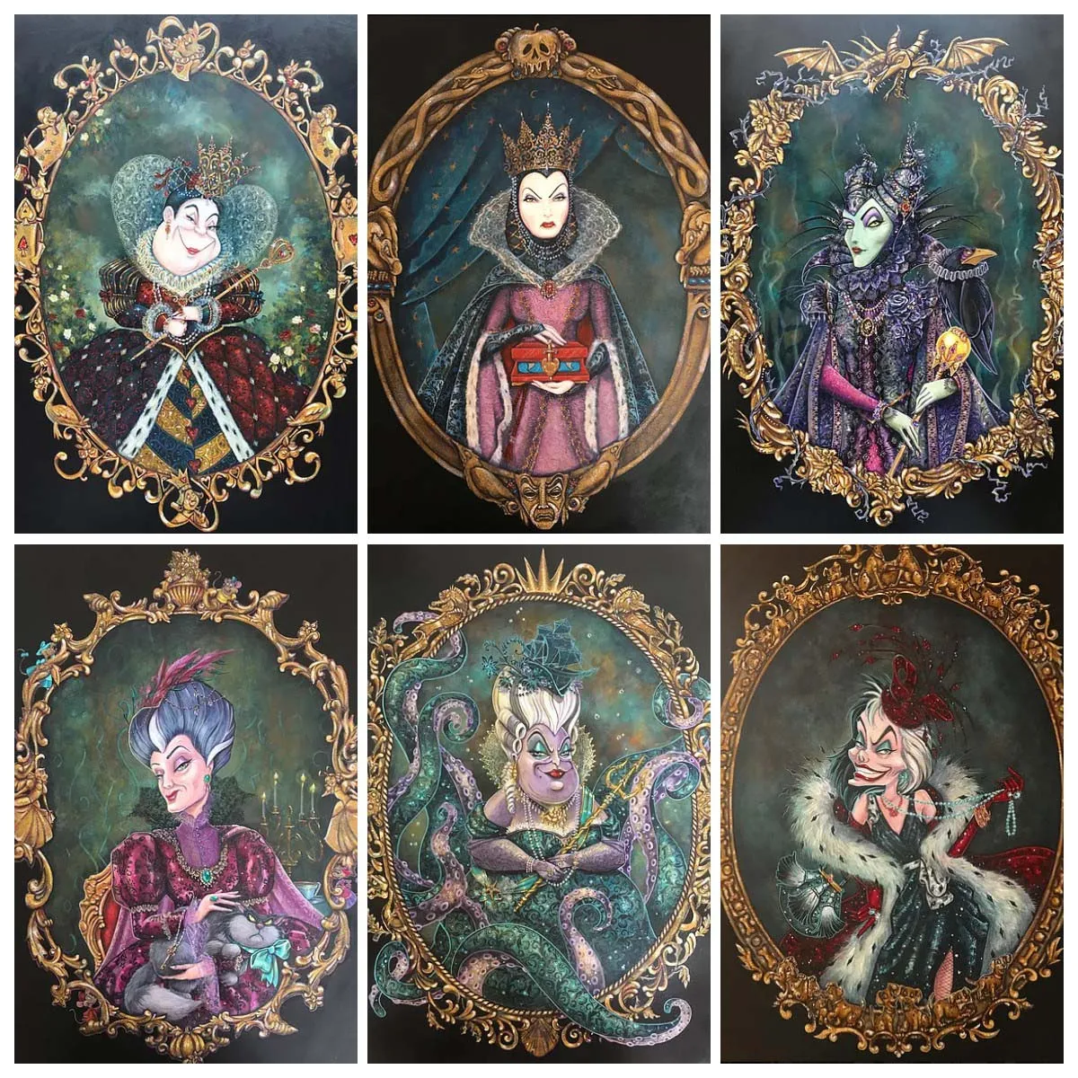 

5D Diamond Painting Disney Cartoon Wicked Villain Princess Stepmother Embroidery Cross Stitch Kits Art Mosaic Home Decor Gifts