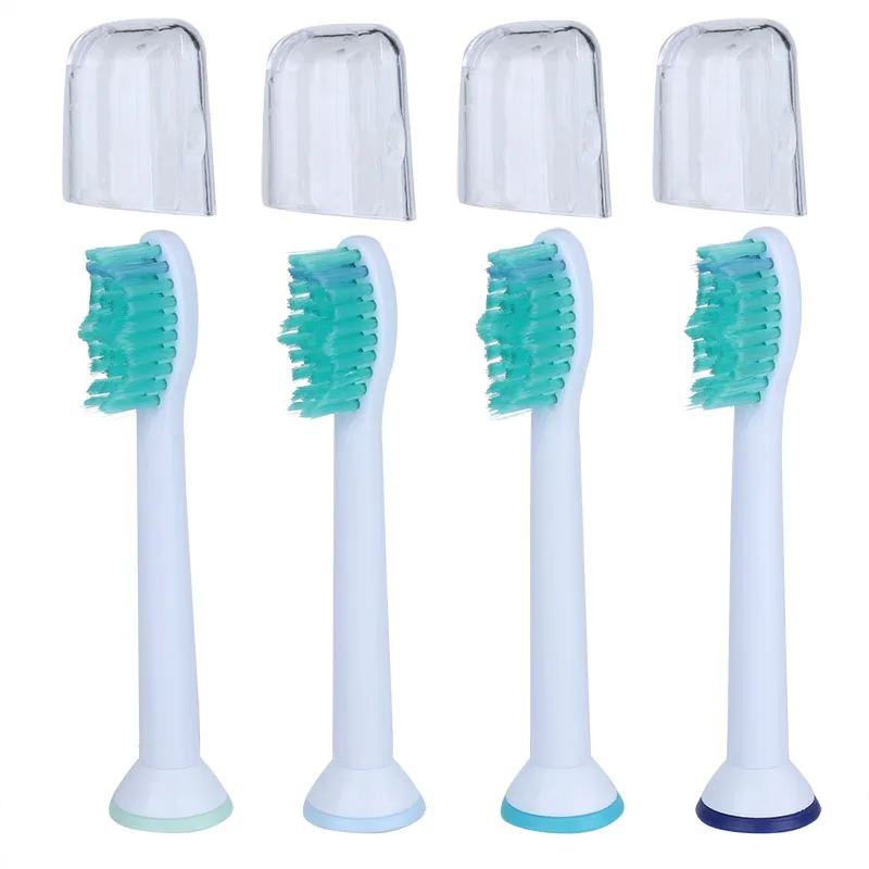 4 шт HX6014 сменные насадки для зубных щеток для Philips Sonicare, насадки для зубных щеток с крышкой и мягкой щетиной