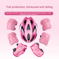 boy girl safety helmet knee elbow pad sets children cycling skate bicycle helmet four seasons universal breathable equipment