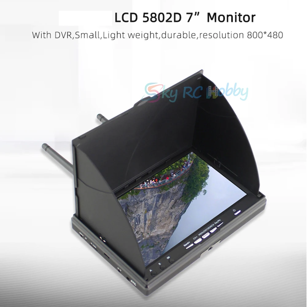 Монитор для FPV-мультикоптера LCD5802D LCD5802S 5802 5 8G 40 каналов 7-дюймовый экран Raceband FPV 800x480