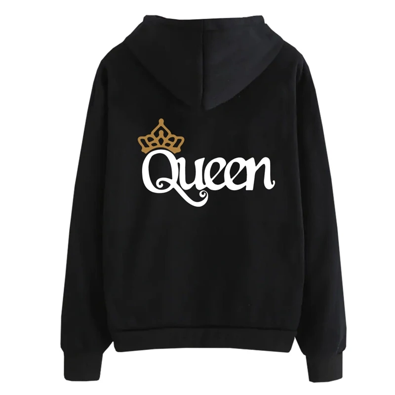 QUEEN KING Poker толстовки для пар осень зима для женщин мужчин хараджуку свитшот с капюшоном женский длинный рукав повседневные Пуловеры Топы