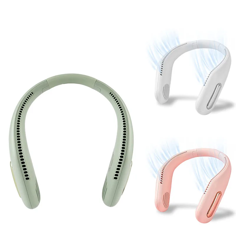 

Portable Neck Fan Hands Free Bladeless Fan Rechargeable Wearable USB Fan Headphone Design Hanging Fan
