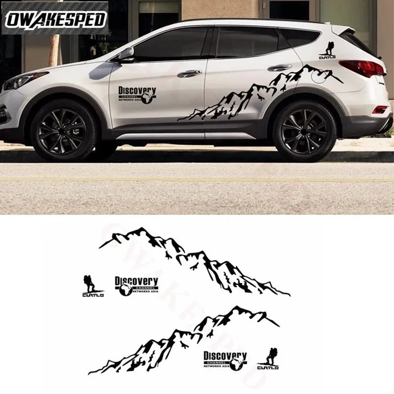 1 Набор переводных картинок с изображением гор для Hyundai Grand Santa Fe внедорожник