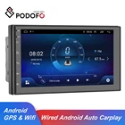 Автомагнитола Podofo, универсальная мультимедийная стерео-система на Android, с GPS, для Volkswagen, Nissan, Hyundai, Kia, типоразмер 2 Din