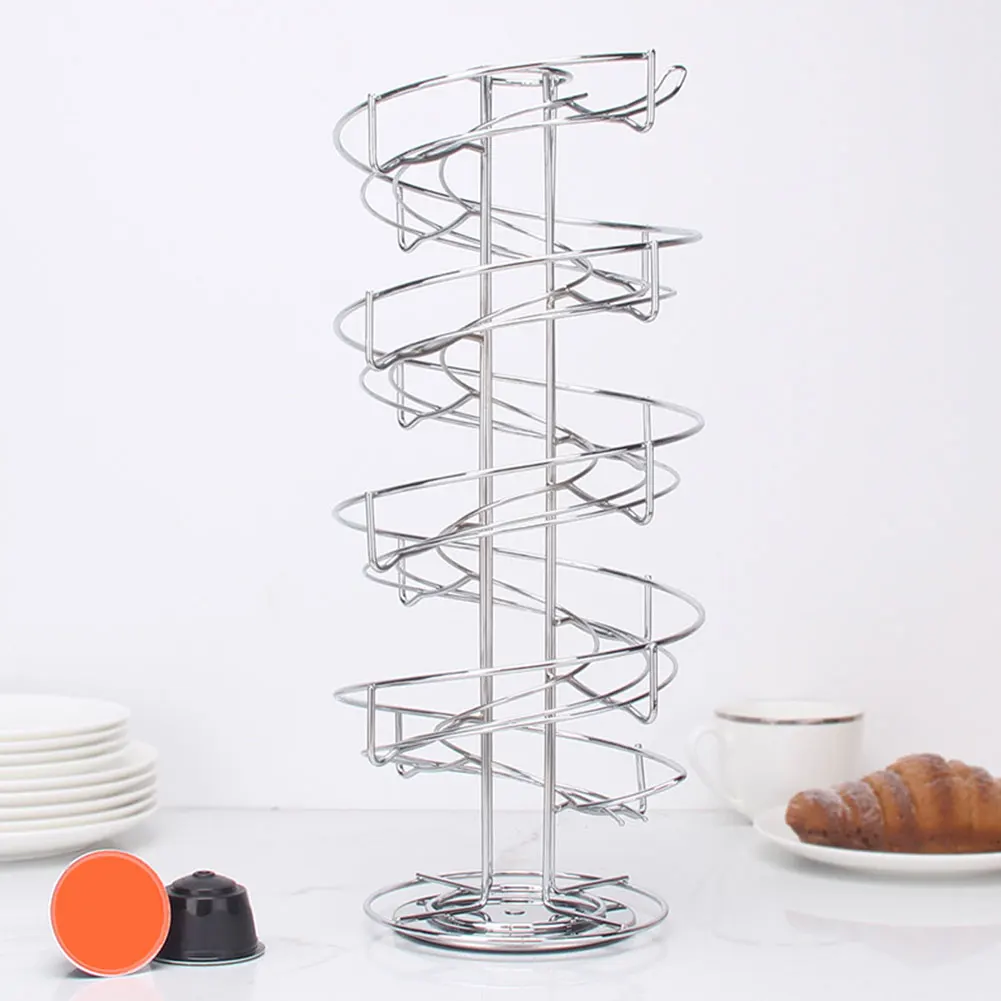

Iron Coffeeware Nespresso Coffee Capsules Pot Holder Stand Capsule Storage Rack Shelf Organizer Kitchen Storage Accessories