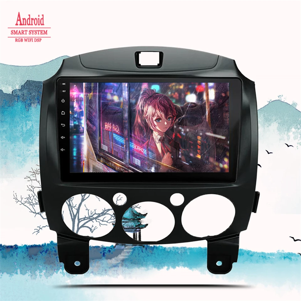 Мультимедийный видеоплеер Android 13.0 для Mazda 2 2007 2008 2009 2010 2011 2012 2013 Автомобильный