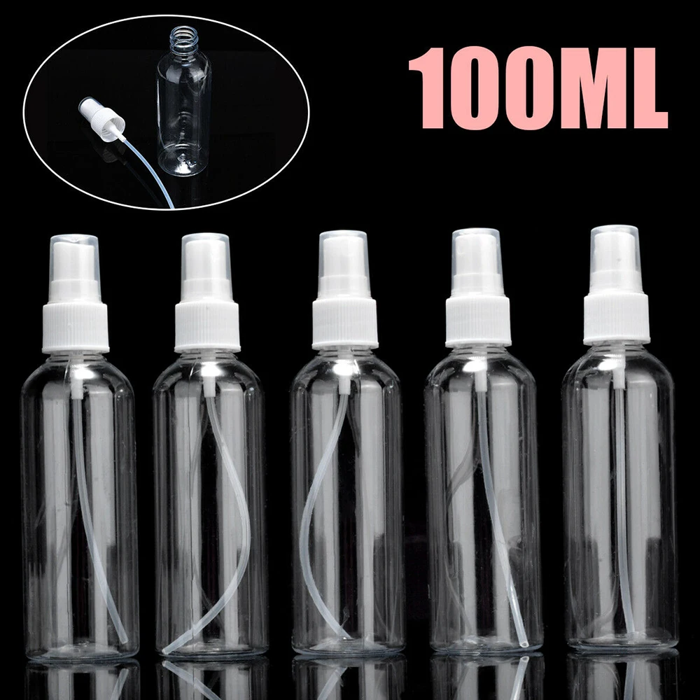 

100ml*5pcs 30ml*10pcs Empty Spray Bottle Portable small Transparent Plastic Refillable Bottles