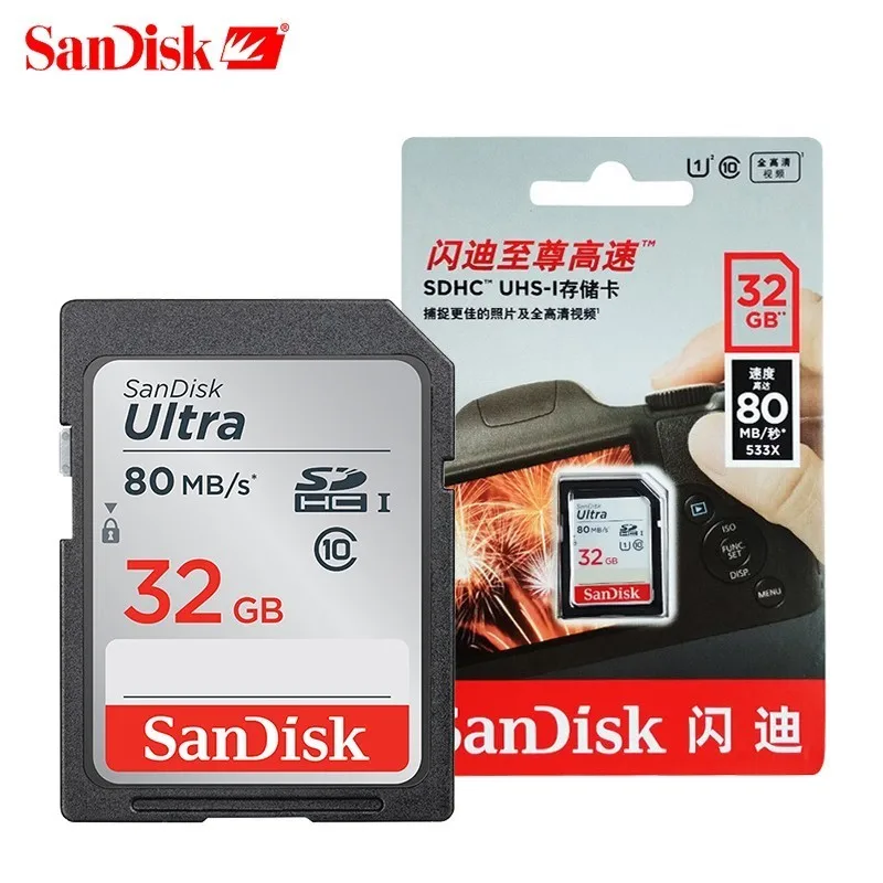 Карта памяти SanDisk Extreme Pro/Ultra U3/U1 100% ГБ 32 128 64 16 флеш-накопители карты SD SDXC SDH 256