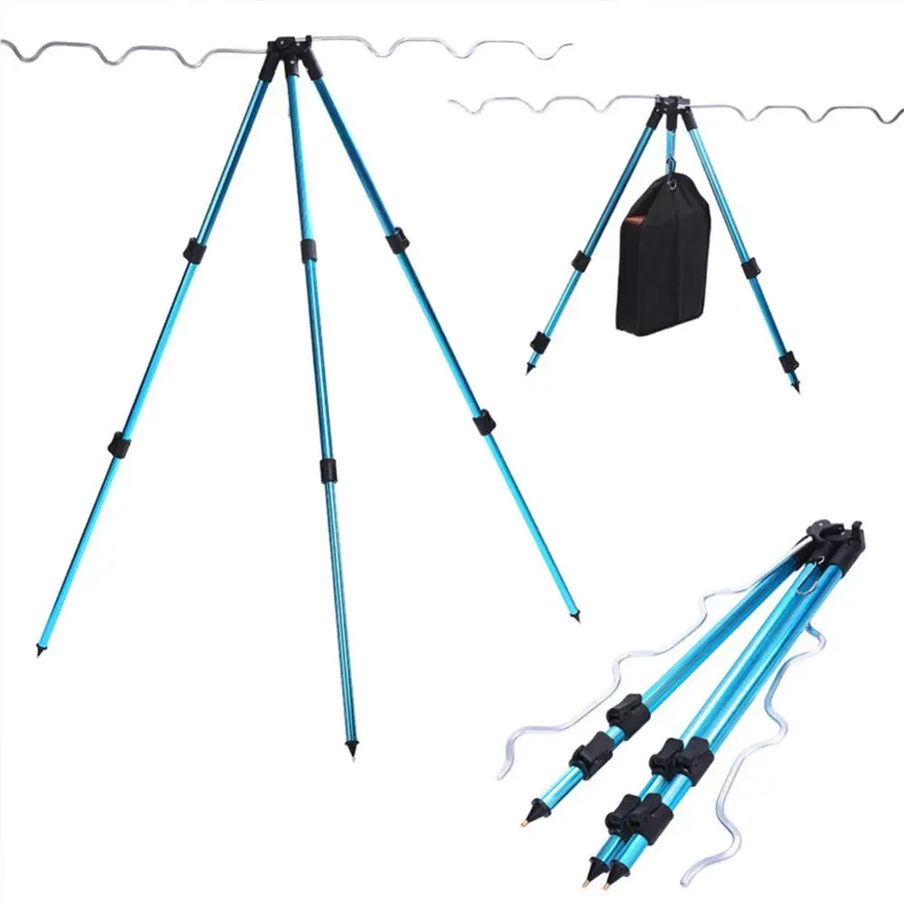 Telescopic Tripod Bracket Aluminum Alloy Fishing Tripod Holder Night Fishing Light Bracket Fishing Rod Support enlarge