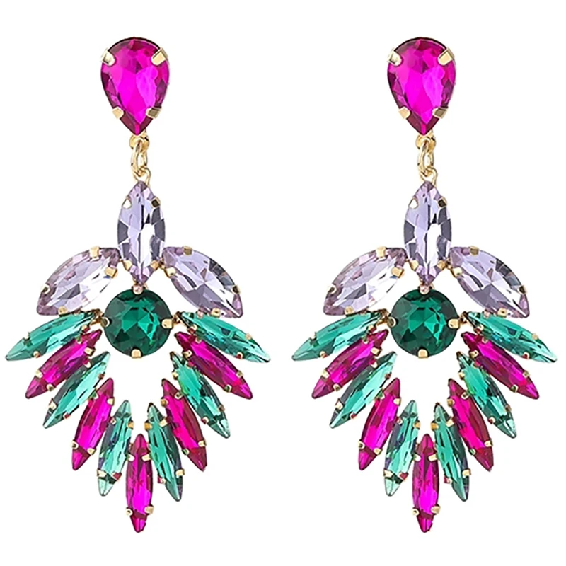 

ZHINI Luxury Bohemian Statement Earrings for Women Ethnic Gothic Rhinestone Long Earring Ethnic Jewelry 2021 boucle d’oreille