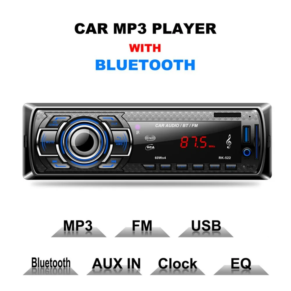 Заводская Горячая Автомобильный mp3 плеер SD карта Reade с панель Bluetooth fm-тюнер Aux в пульте дистанционного управления 1Din Автомагнитола