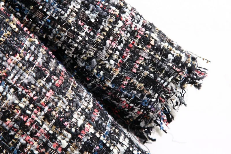 Женское твидовое пальто повседневная клетчатая куртка верхняя одежда женская