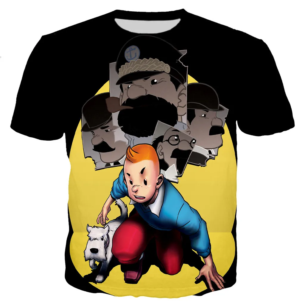 

Летняя Новинка 2021, дышащая поглощающая Пот детская футболка, новый дизайн, Мультяшные приключения, 3D футболки с круглым вырезом, Прямая прод...