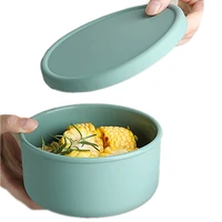 silicone bento boxes lunch container microwave freezer safe portable silicone bowl with lids leakproof food storage container