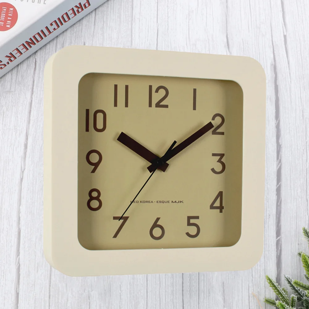 

1PC Nordic Style Table Clock Square Shape Desktop Clock Simple Table Clock Decor Creative Living Room Clock Decoration Household