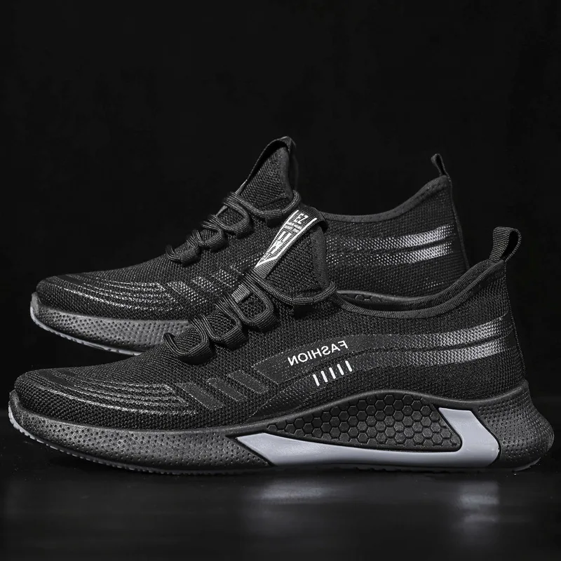 

2021 Spring Sneakers Men Fashion Casual Shoes Lightweight Breathable Walking Sneakers Lace-Up Tennis Shoes