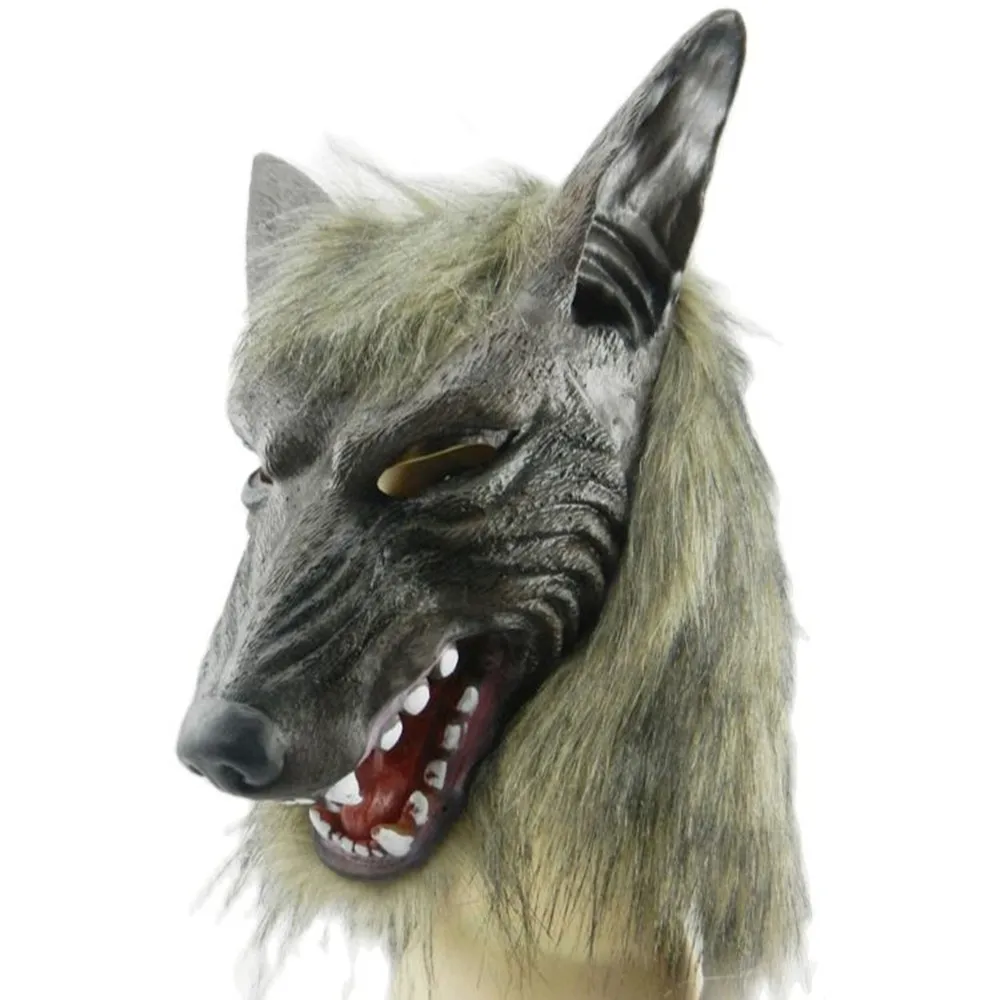 Оборотень косплей реквизит нарядное платье для вечеринки страшная серая маска