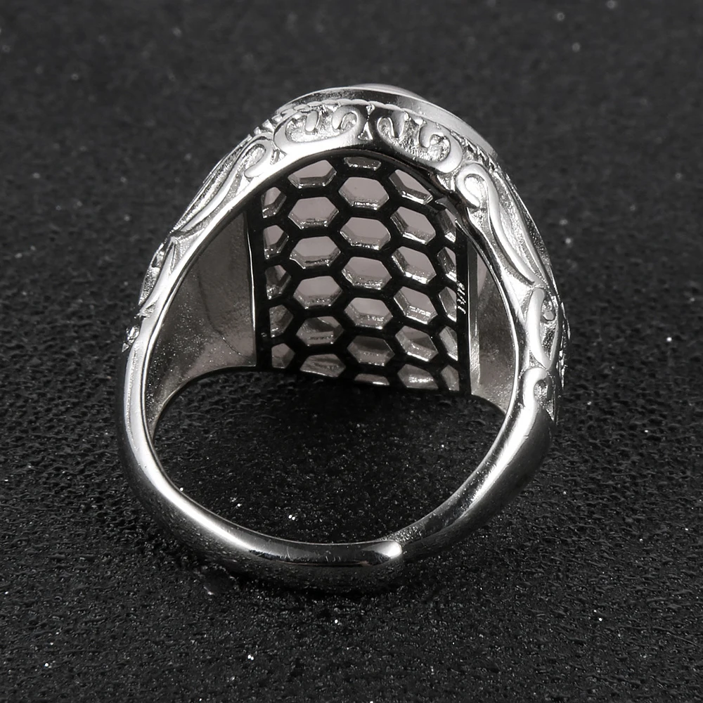 Женское и мужское кольцо из бирюзы с натуральным камнем тигровым глазом синие