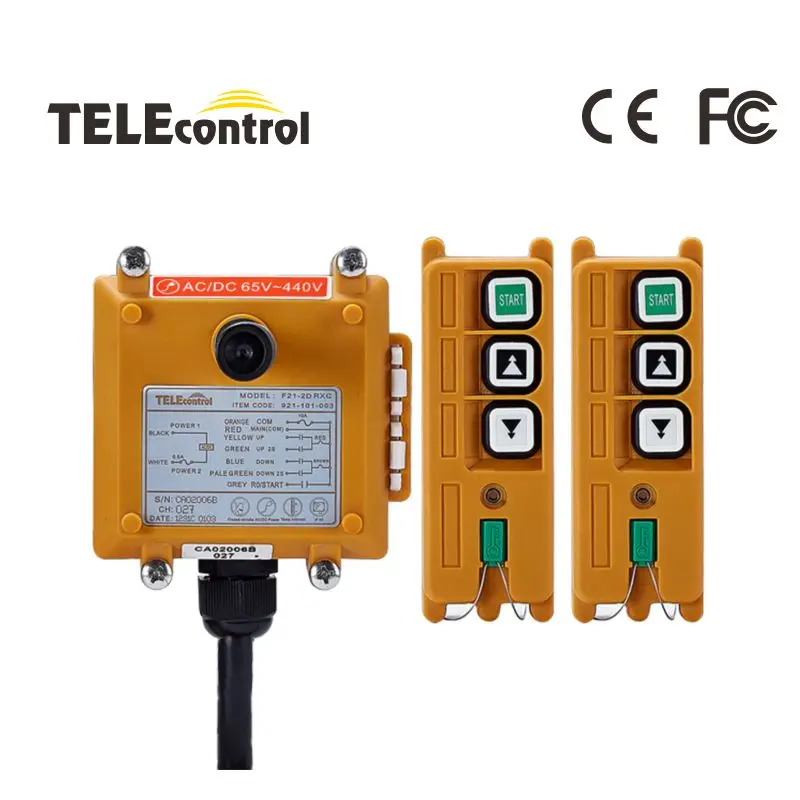 

Industrial Remote Controller F21-2D Switches Hoist Crane Control Lift Crane 2 transmitters 1 receiver 220V 380V 110V 12V 24V 36V
