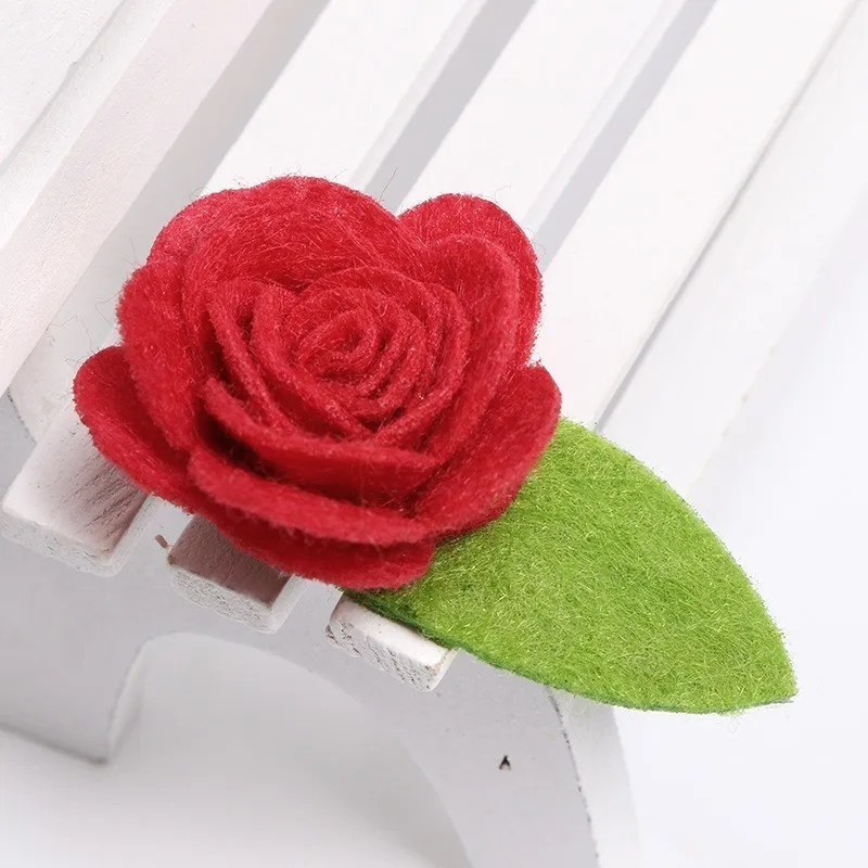 MAYA STEPAN 1 Pieces Baby Girl Cartoon Cute Kawaii Rose Flower Infant Hair Accessory Newborn Gift Toddlers Clips Hairpins | Мать и