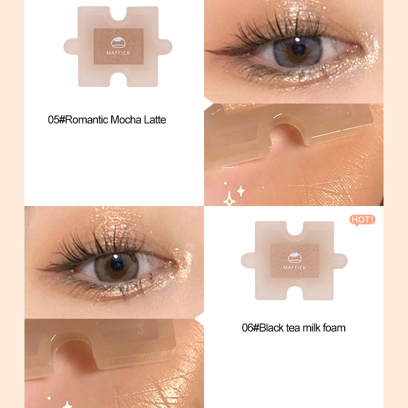 

Monochrome EyeShadow Palette Chestnut Fun Pearly Waterproof Diamond Shimmer Glitter Highlight Trimming EyeShadow Maquiagem TSLM2
