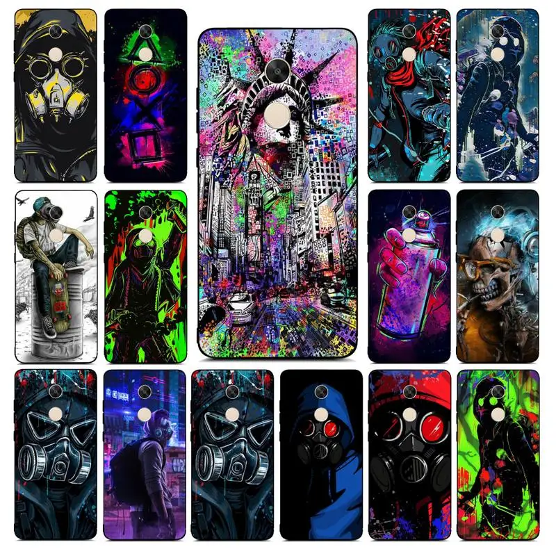 

YNDFCNB DJ Man Antigas mask Phone Case for RedMi note 4 5 7 8 9 pro 8T 5A 4X case
