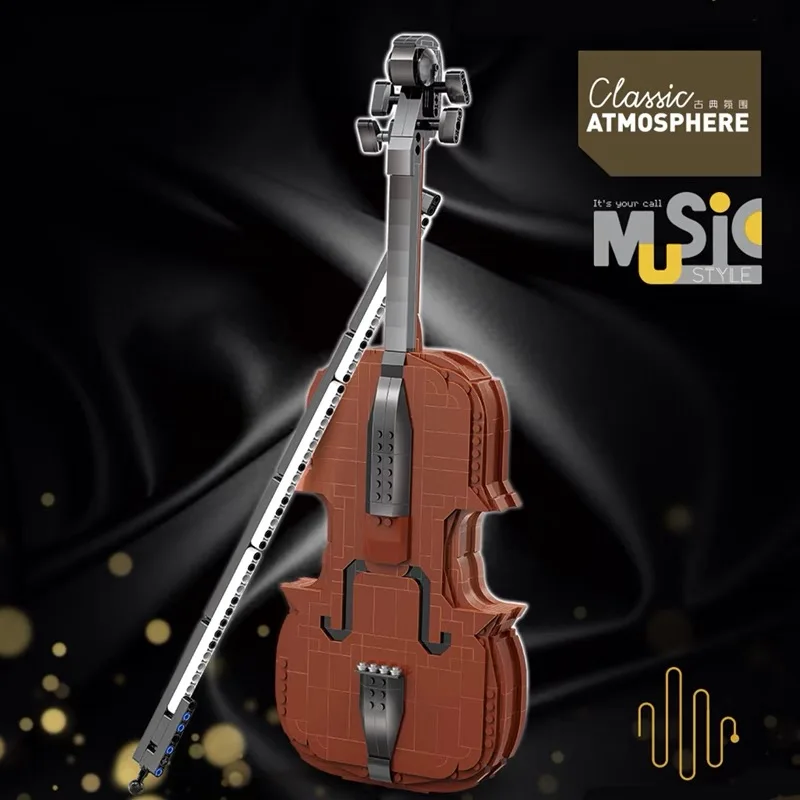 

Новинка, креативные игрушки с управлением через приложение, Набор для игры в скрипку 21323, Модель для сборки, строительные блоки, кирпичи, дет...