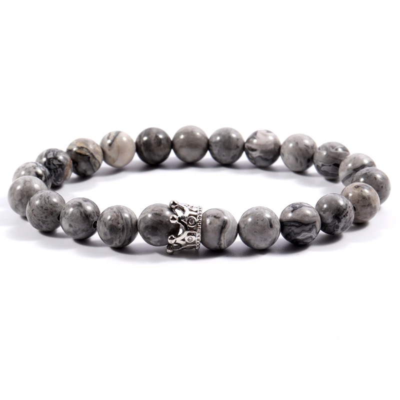 Новинка классический мужской браслет ручной работы из искусственного камня